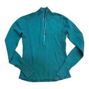 Eddie Bauer Quarter Zip Mock Neck Sweater Size S